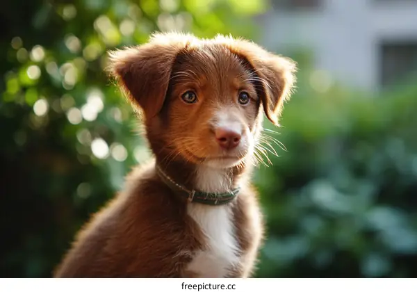 Adorable Puppy Outdoors in Soft Light