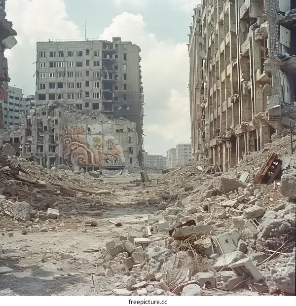 Ruins of Vukovar, Croatia, 1991