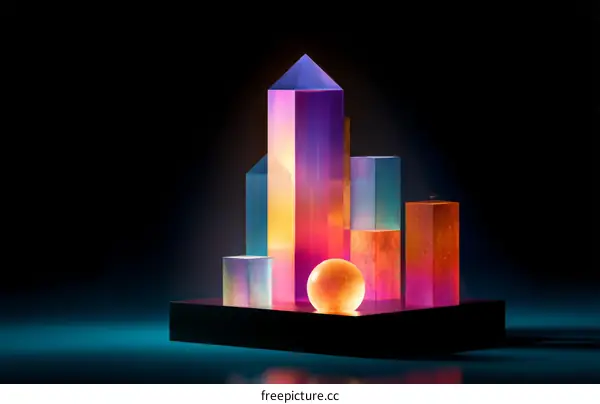 Abstract Geometric Cityscape Illustration
