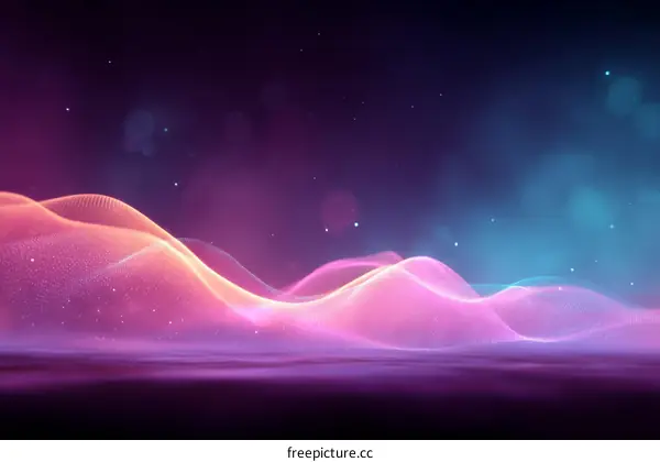 Abstract Digital Landscape with Vibrant Colors