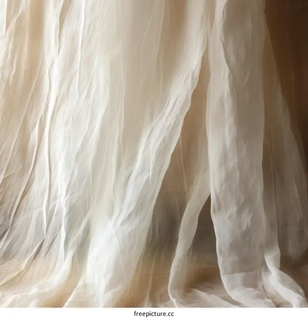 White Sheer Curtain Close Up
