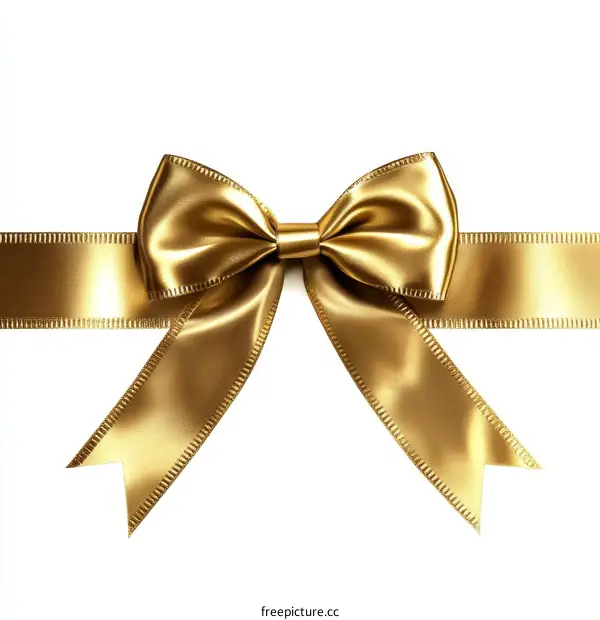 Golden Ribbon Bow Decoration