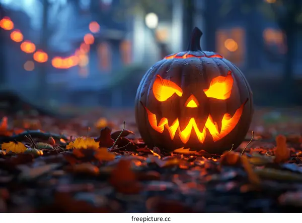 Glowing Halloween Pumpkin in the Dark