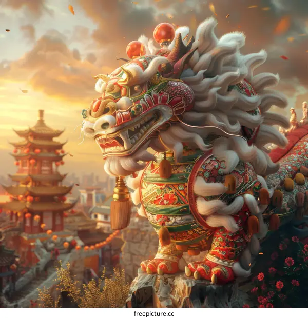 Lion Dance and Dragon Dance Celebrate the Lantern Festival