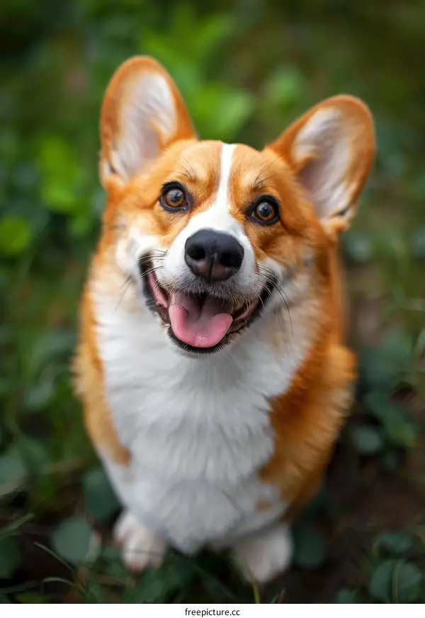 Smiling Corgi Dog with Adorable Expression