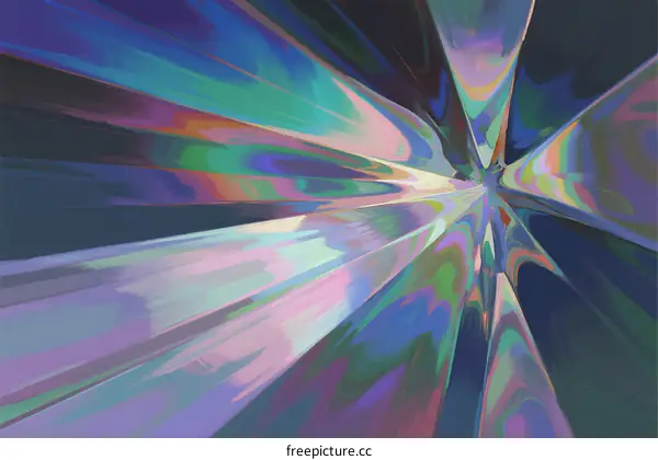 Vibrant Holographic Light Reflections Abstract Pattern