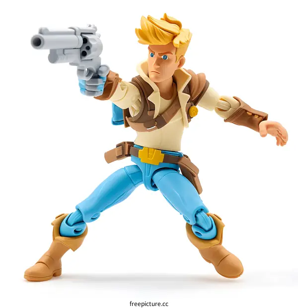 A male figurine with a gun