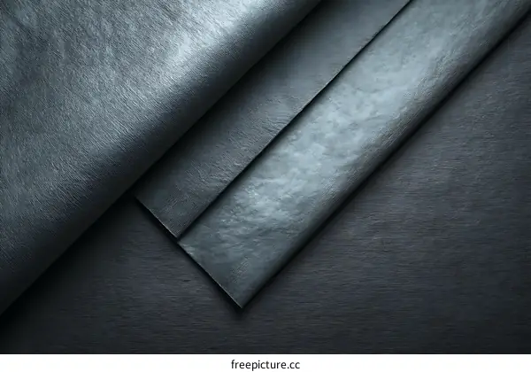 Closeup view of dark gray fabric textures