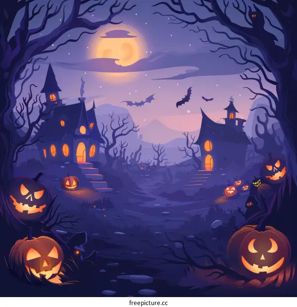 Spooky Halloween Night Haunted House