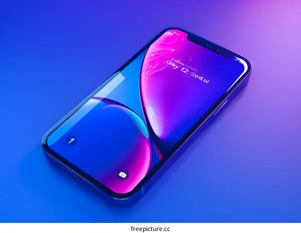 Phone Screen with Abstract Design