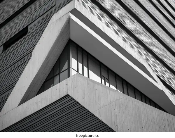 Modern Architecture Exterior Detail of a Concrete Building