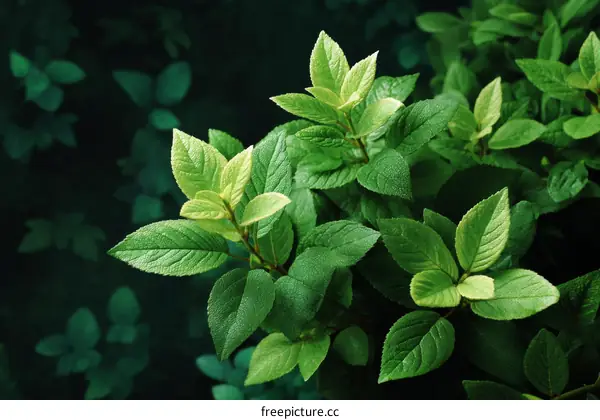 Fresh Green Leaves in Soft Light