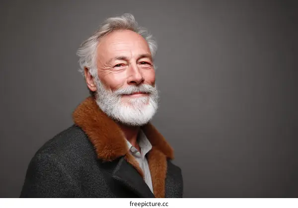 Portrait of a Smiling Senior Caucasian Man