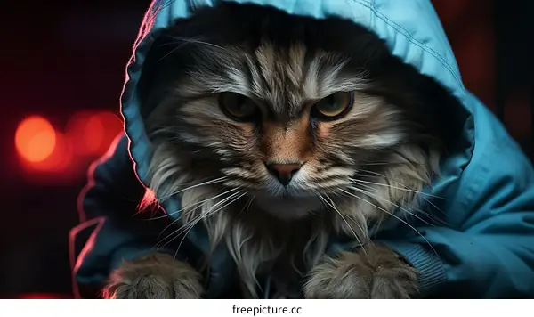 Ginger Cat in a Hoodie