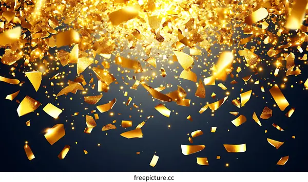 Golden Confetti Background Design for Celebrations
