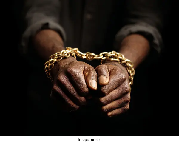African Man Handcuffed