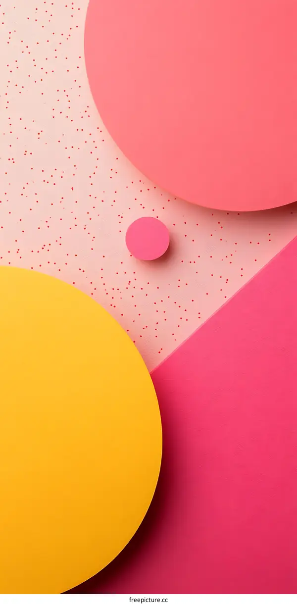 Abstract Background With Circles and Pink Glitter