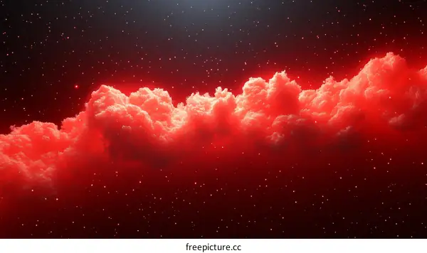 Red Clouds in the Night Sky
