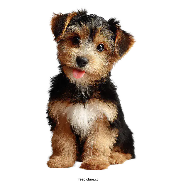 [Transparent Background PNG]Cute Puppy Portrait Against White Background