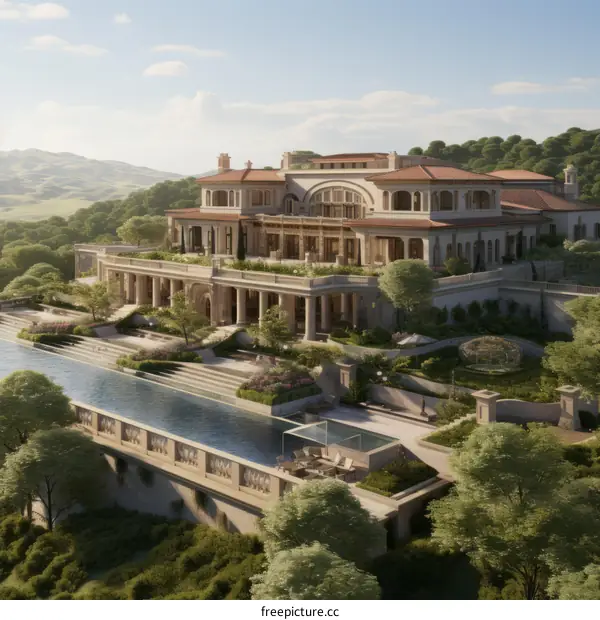 Luxury Mansion with Pool and Stunning Mountain Views