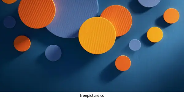 Abstract Colorful Circle Composition Design