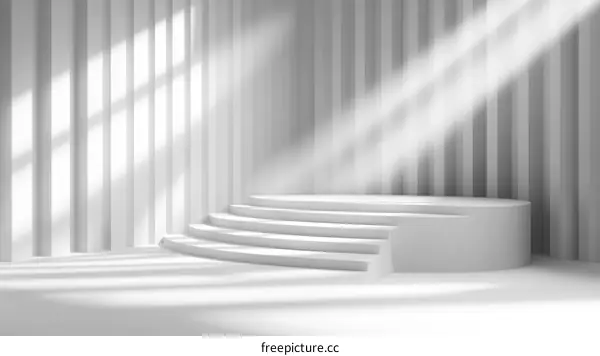 Modern Minimalist White Stage Setting