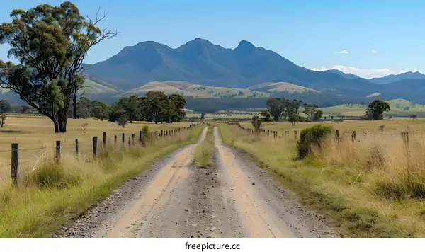 Rural Road in Snowy Mountains, Australia