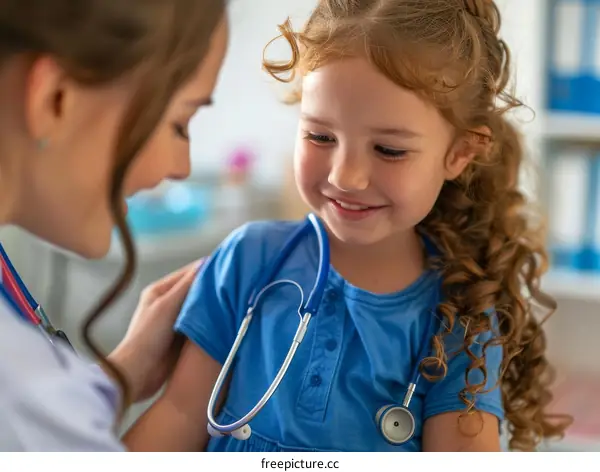 Little girl at a doctor's appointment