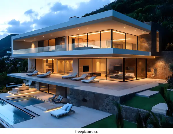 Modern Luxury Villa With Pool And Patio