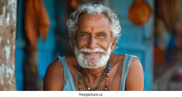 portrait of an old indian man