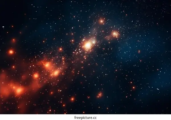 Mesmerizing Nebula Glowing in Deep Space