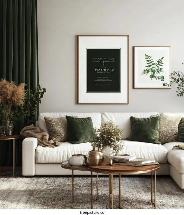 Modern Living Room Interior Design with Artwork