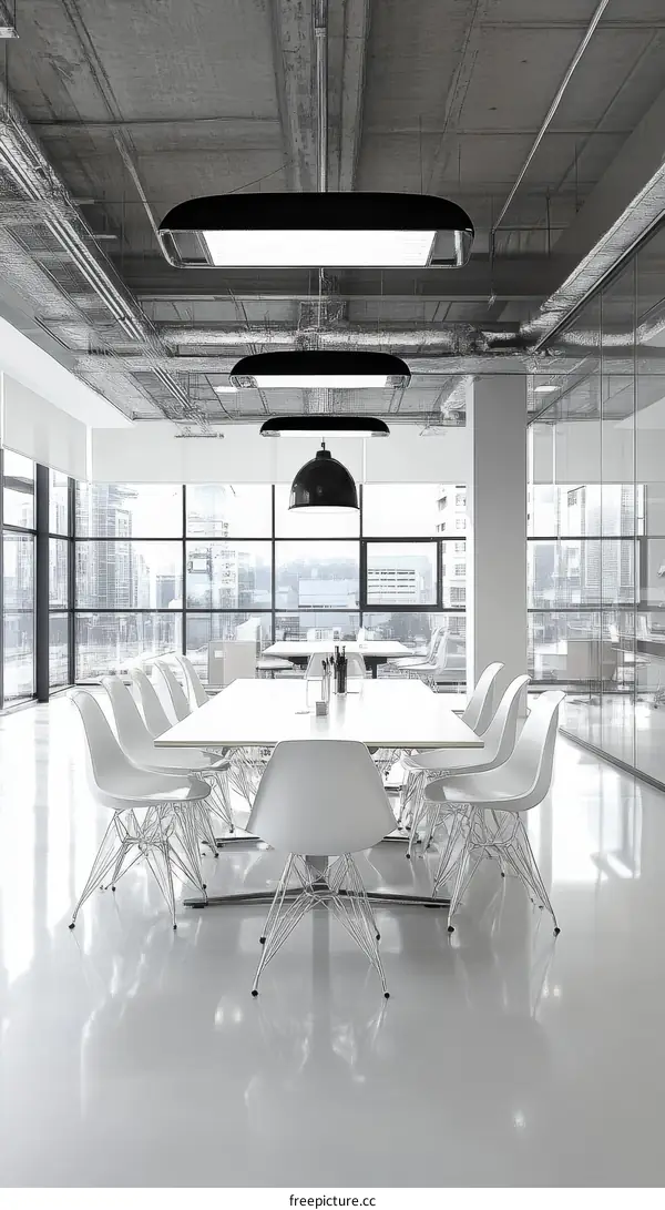 Modern Minimalist Office Dining Area