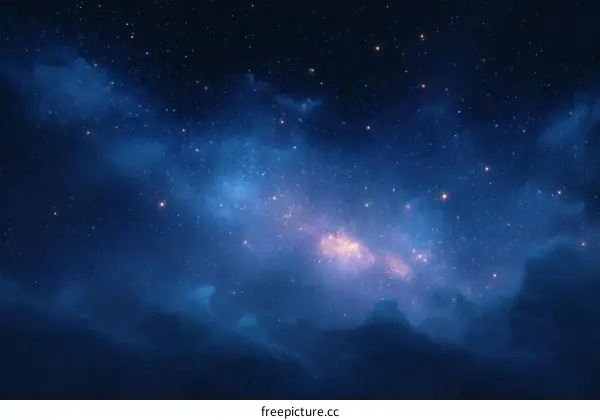 Night Sky Full of Stars and Clouds