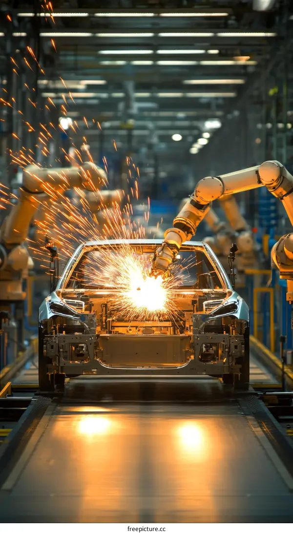 Automated Welding in a Car Manufacturing Plant