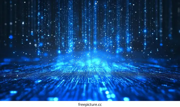 Digital Rain Abstract Background Design