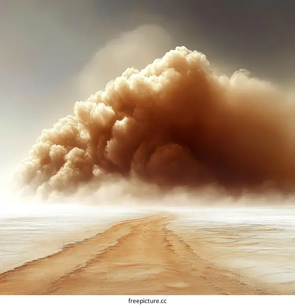 Desert Storm Cloudscape Dramatic Scene