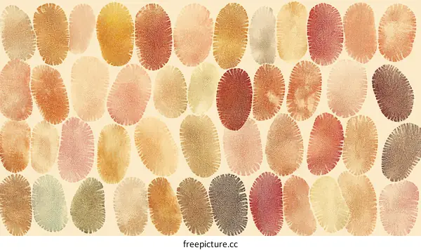 Abstract Watercolor Pattern with Oval Shapes