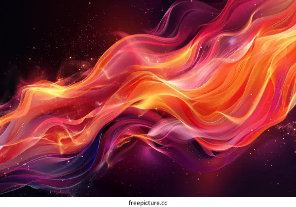 Abstract Flowing Colors in Space