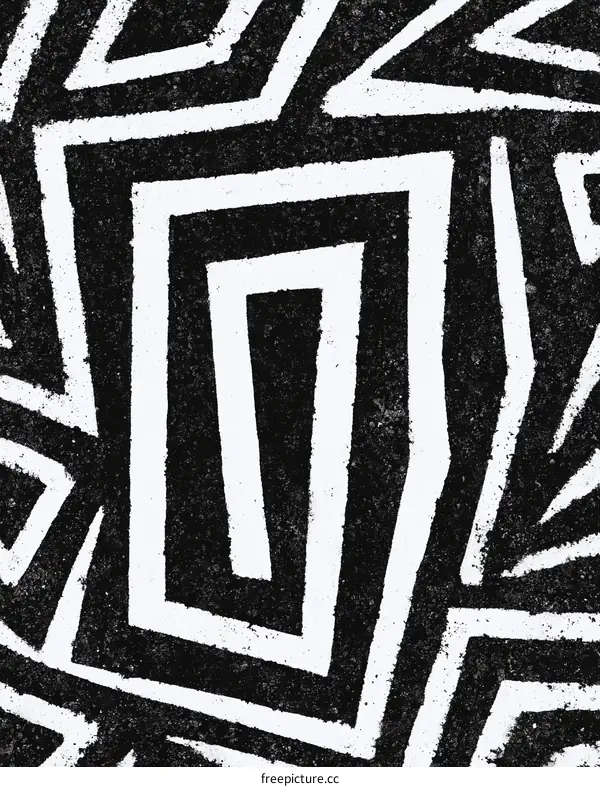 Abstract Black and White Geometric Pattern Design