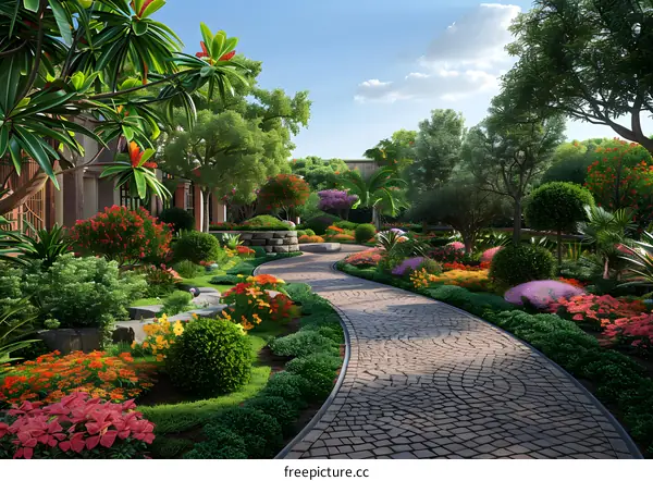 Garden landscape design renderings