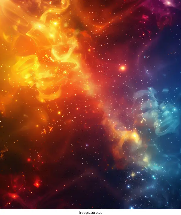 Nebula and Galaxy: A Cosmic Spectacle