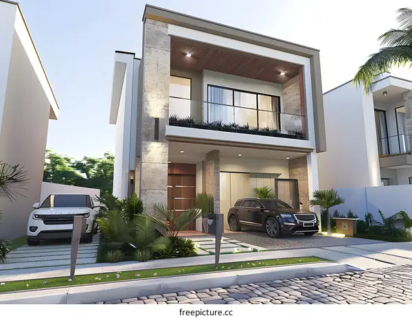 Modern Two Storey House Exterior Design