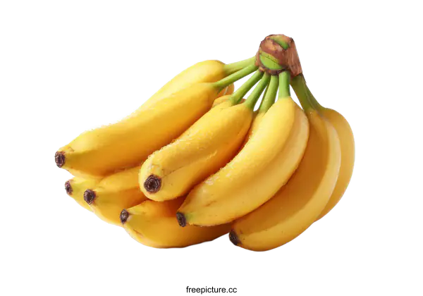 [Transparent Background PNG]Fresh Bunch of Bananas Close-up