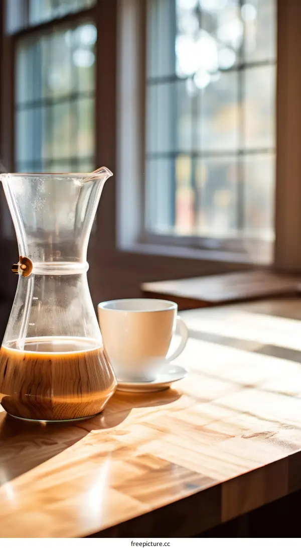 Morning coffee in a cozy home