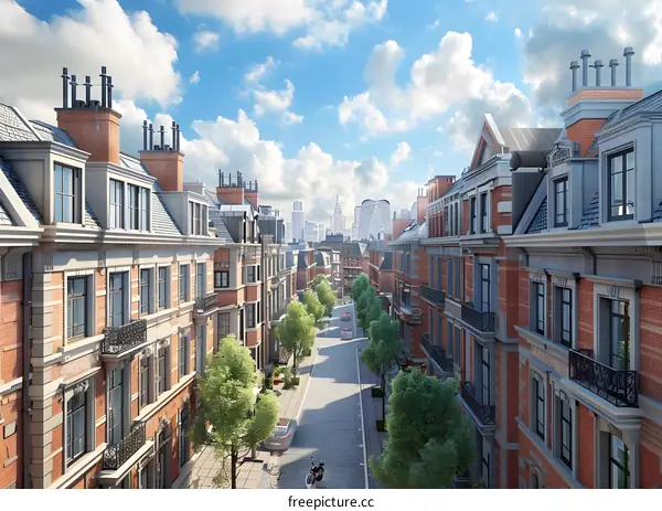 London city street in England