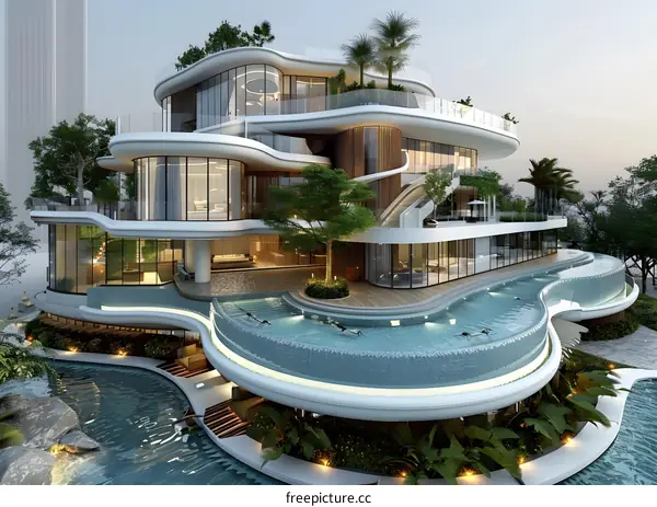 The futuristic mansion