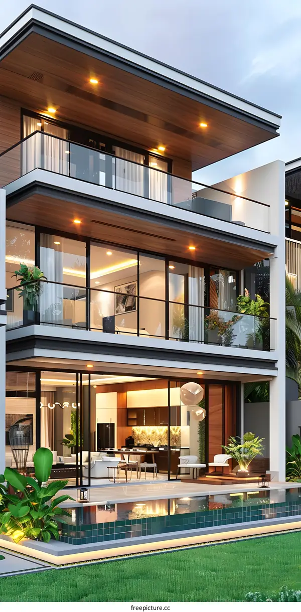 A modern house in Ho Chi Minh City, Vietnam