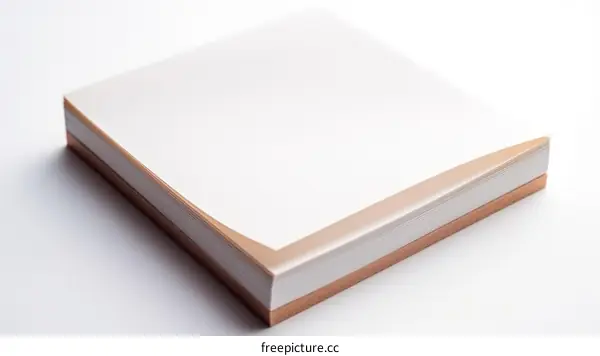 Blank notepad on white background