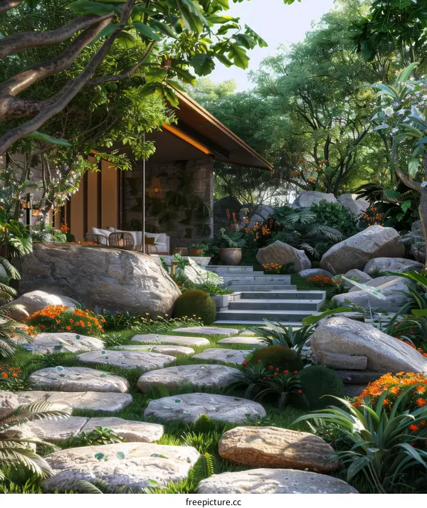 Modern Dwelling Amidst Serene Landscape